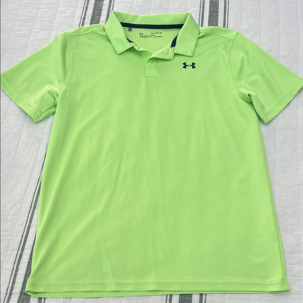 Under Armour Kids Neon Green Polo Shirt